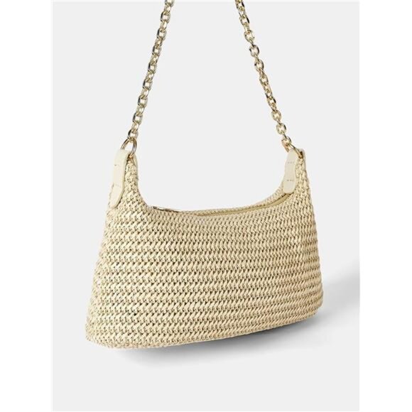 Womens straw tote bag woven shoulder bag summer beach purse casual handbag - Picture 4 of 7